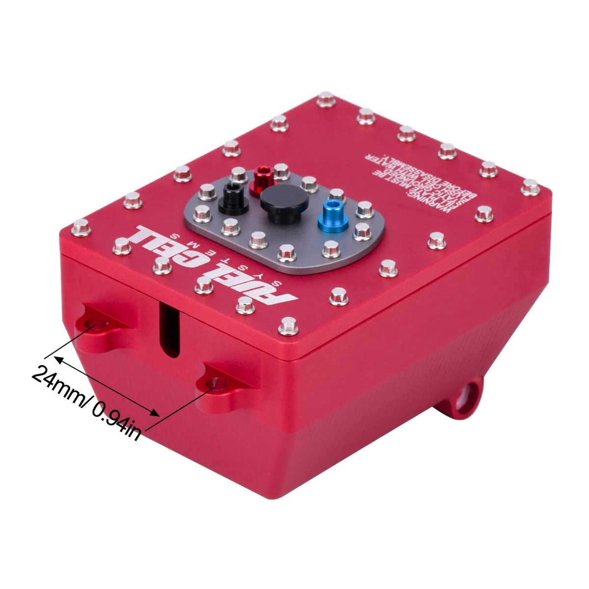 Aluminium 1/10 Schaal Brandstofcel Ontvanger Box RC Vrachtwagens Extreem Realistische Brandstoftank Radio Box voor Axiale Capra 1.9UTB Chassis Deel