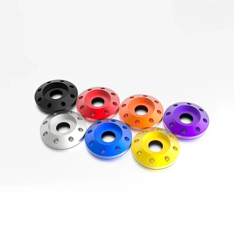 Guarnizione disco a otto fori con rondella decorativa in alluminio colorato per modifica e styling personalizzati per biciclette da moto M6 M8
