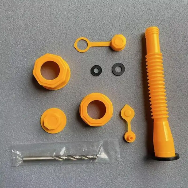 Flexible Plastic Fuel Can Spout Kit Leak Proof Extension Pour Nozzle Replacement For Car Motorcycle Oil Gas Water Refilling Use