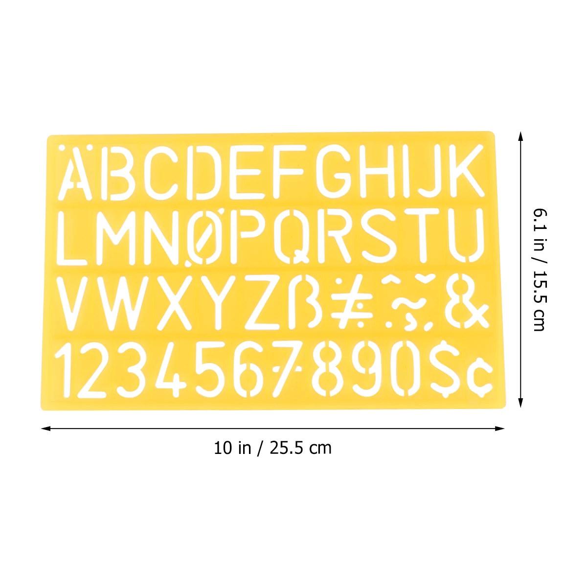 

4Pcs Letter Template Ruler Alphabetic Stencils Plastic Drawing Colorful Graffiti Symbols Numbers Tools