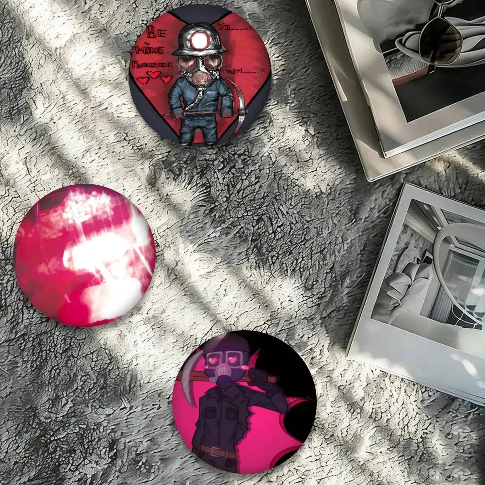 Shoegaze Band M-My B-Bloody V-Valentine  Soft Button Pin Funny Silly Gnarpy On A Skateboard Meme Badge Gamer Collection Gifts