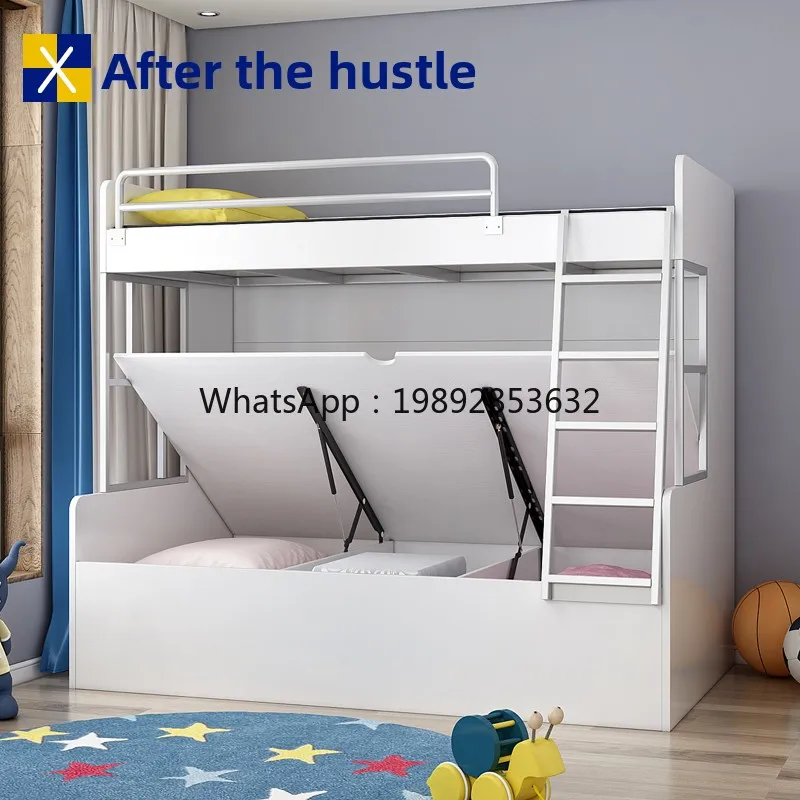 YFY Simple Boys' Bunk Bed with Guardrail Multi-Functional Combination 1.2m Double Layer Bed Single Bed