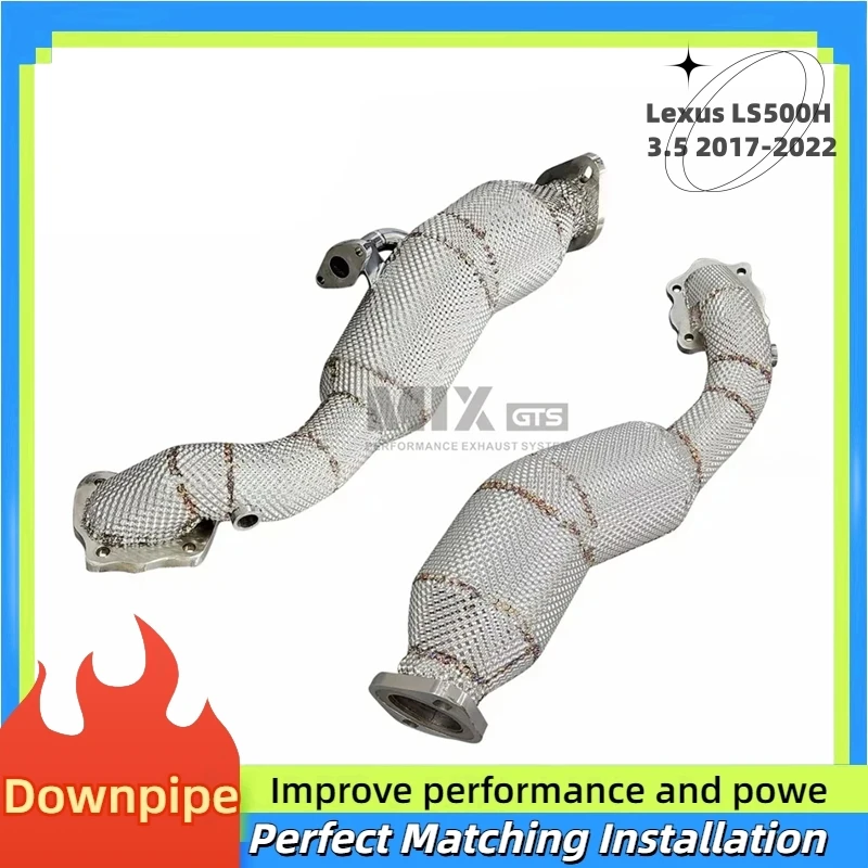 For Lexus LS500H 3.5 2017-2022 High quality exact Downpipe automotive exhaust system without any drainage pipe converter