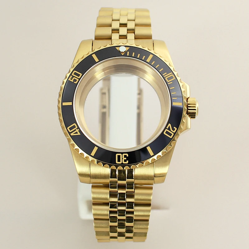 NH34 40mm For NH35 NH36 NH34 NH38 4R36 Miyota 8215 Eta 2824 Movement SUB Watch Case Jubilee Bracelet Sapphire Glass Slide Buckle