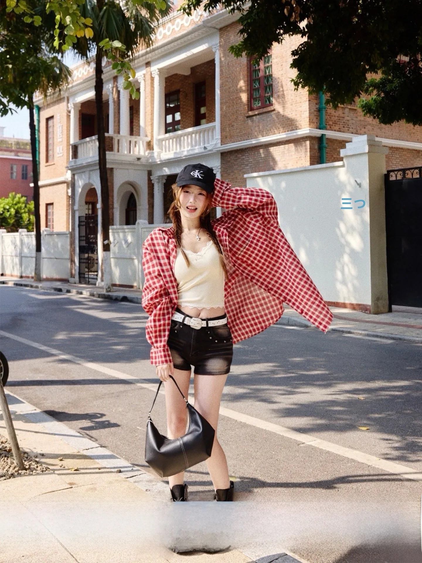 

Red Casual Loose Women's Shirt Summer 2026 New Style Su San San Sunscreen Top Breathable Comfortable Collar Long Sleeve