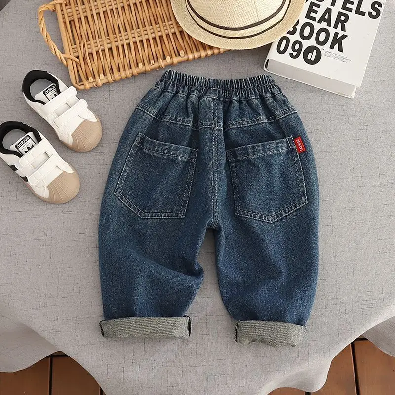 

Boys Jean Pants Long Trousers Cotton 2024 Lovely Spring Autumn Baby's Kids Pants High Quality Children's Clothing