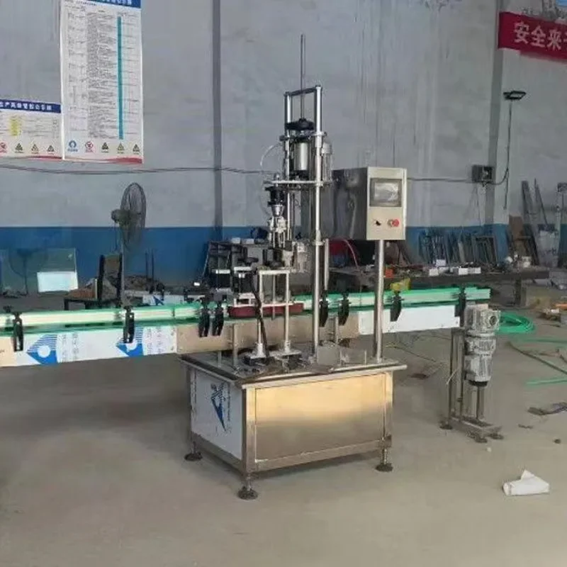 Automatic Single Head ROPP Screw Locking Capping Machines for Aluminium Cover Liquor Glass Wine Bottles Pilfer Proof Capper