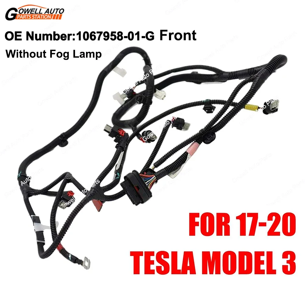 Front Rear Bumper Park Assist Sensor Wiring Harness Bumper PDC Harness For Tesla Model 3 1067958-01-G 1067958-00-G 1067959-00-E