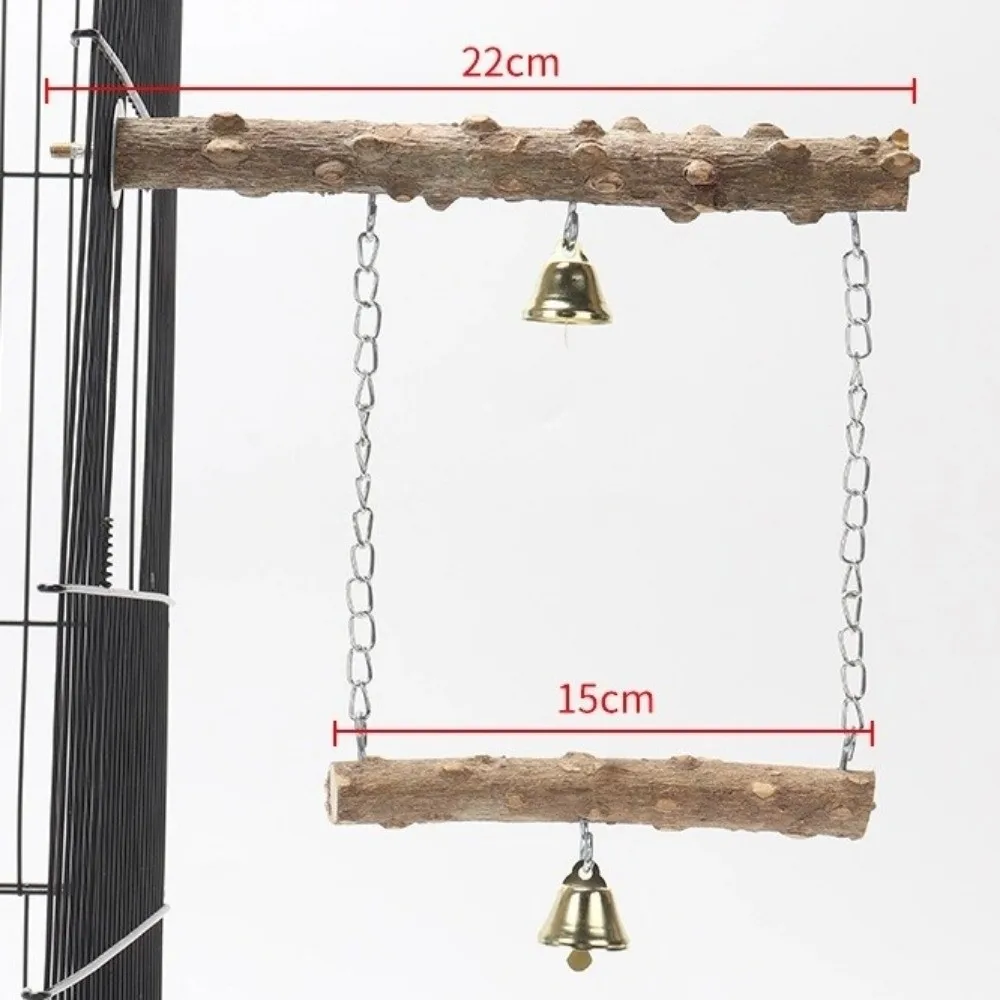 New Wood Parrot Suspension Bridge Toys Durable Claw Grinding Pole Standing Bracket Rod Bird Toys Birdcage Accessories view 4