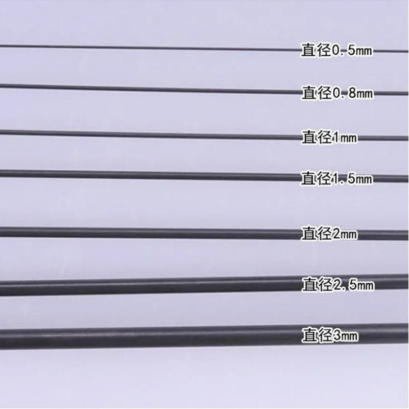 10Pcs/Set Carbon Fiber Rods 1.5mm for RC Plane DIY Tool Model Accessories Length 500mm Wholesale