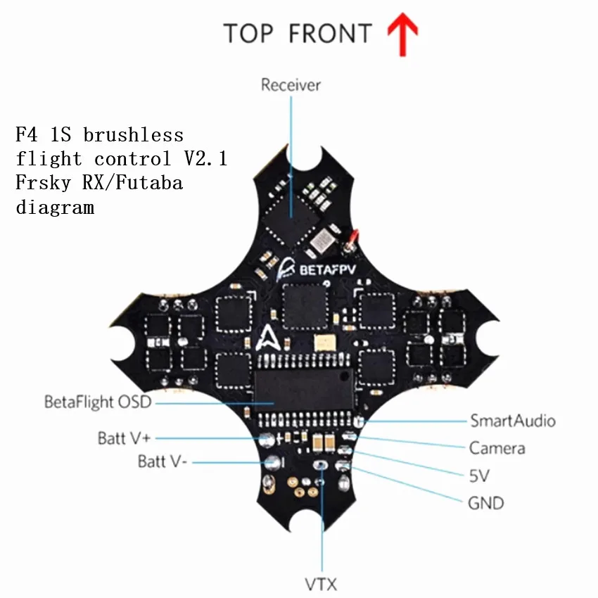 Betafpv V2.2 F4 4-axis drone Brushless flight control + OSD for 1S ultra-light indoor Crossing machine RC mini drone accessories