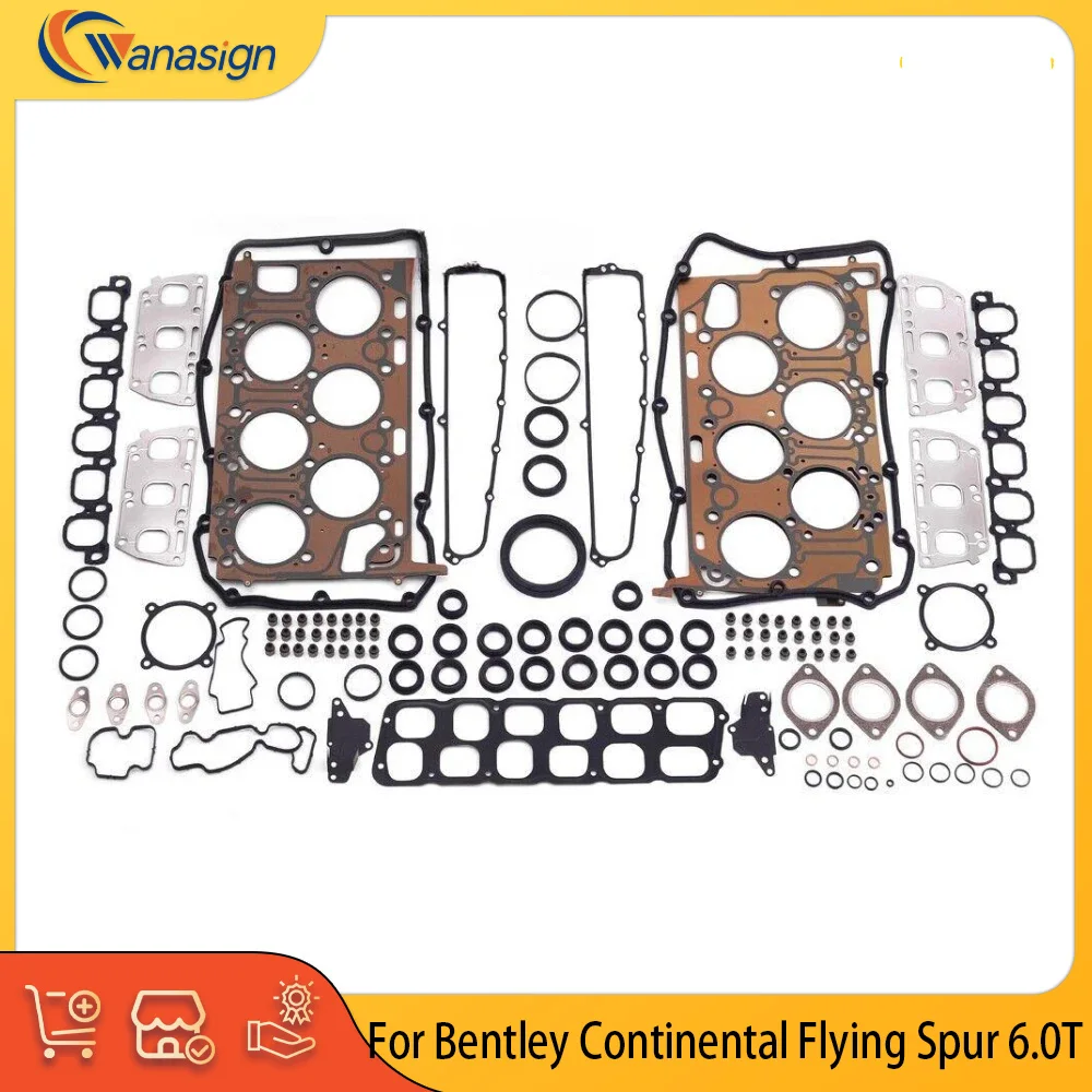 

Полный комплект прокладок деталей двигателя подходит для газа 6,0 л W12 для Bentley Bentayga Continental Flying Spur W12 6.0T 07P103148E 07P103149E