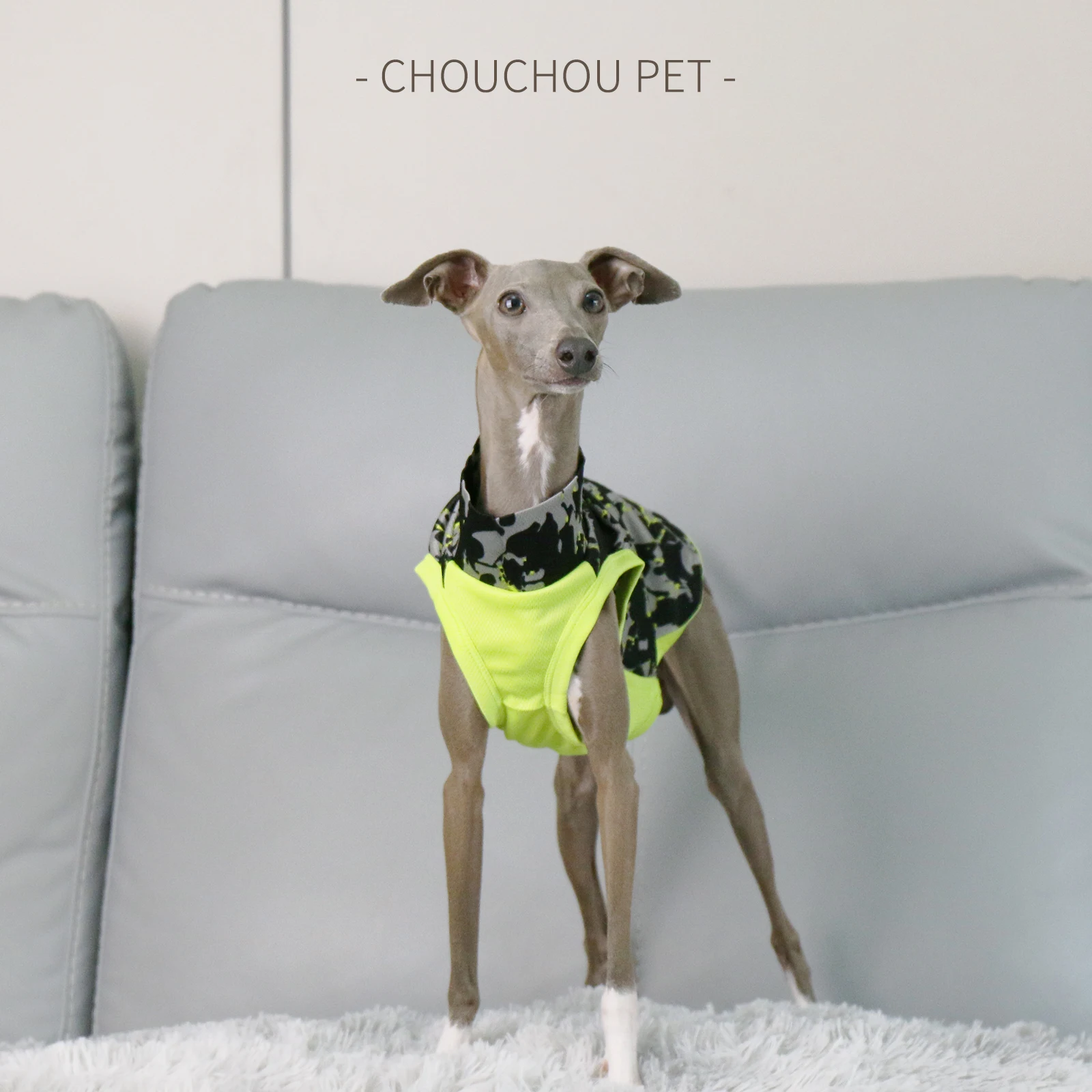 Pet breathable summer vest camouflage color matching light sun protection dog clothes Italian Greyhound Whippet small and medium