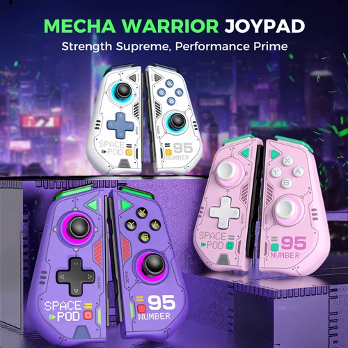 Imagen 2 del producto IINE Mecha Warrior Joypad Compatible con Nintendo Switch V1/V2/OLED con Joysticks de Efecto Hall Función Turbo Macro