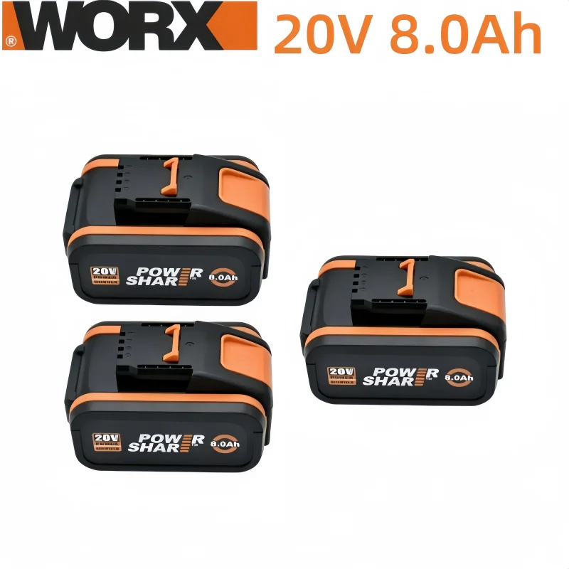 

New WORX 20V 4.0Ah 6.0Ah 8.0Ah PowerShare PRO Li-ion Battery, Replacement Battery for WORX 20V Cordless Power Tools