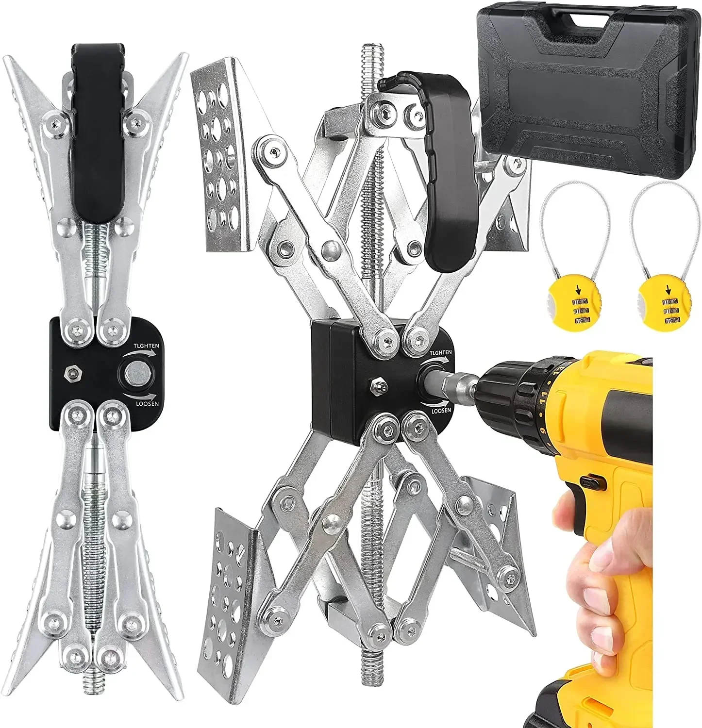 Hot selling and popular X-Shaped RV Stabilizer Wheel Chock (Allow Drill Adjust) Dual Axel RV Travel Trailer Camper Tire