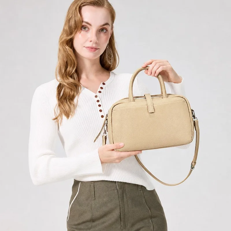 Sophisticated Handbag for Women Genuine Leather Convertible Adjustable Strap Timeless Minimalist Casual Everyday Luxury