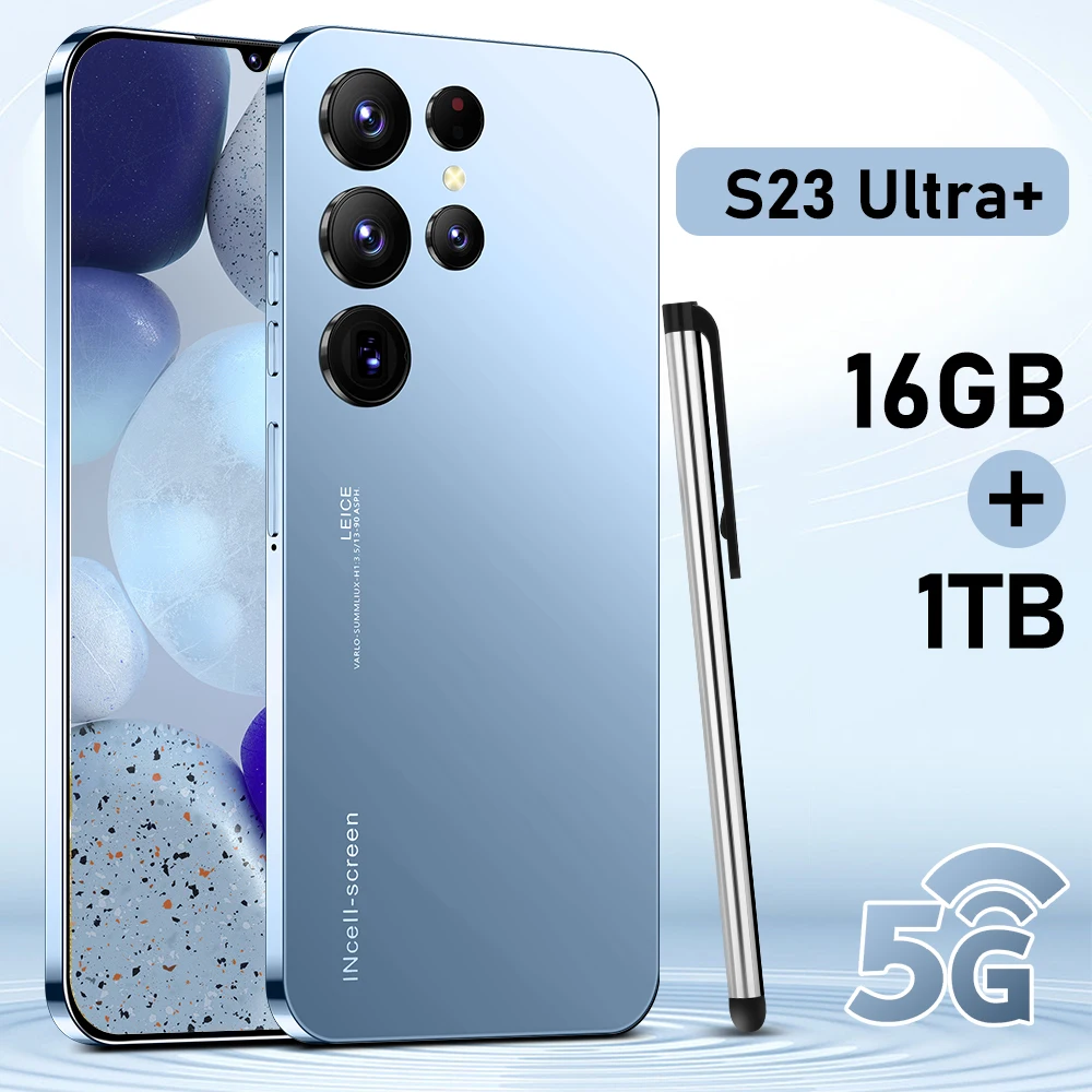 Brand new S23 Ultra+ New Arrival 16GB+1TB 10-Core 4G  Cellphones unlocked Dual SIM Long lasting battery phone