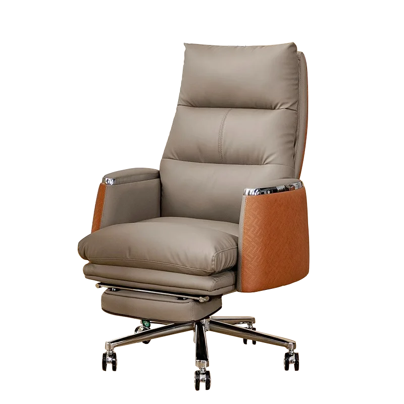 Modern high-back CEO manager chair, PU material, comfortable office chair, with wheels, ergonomic design, suitable for hospital