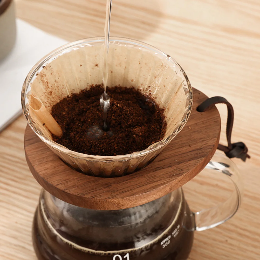 

Premium Wooden Filter Cup Holder Coffee Cone Stand Durable Diagonal Design With Hanging Rope For Home Office Coffee Shop