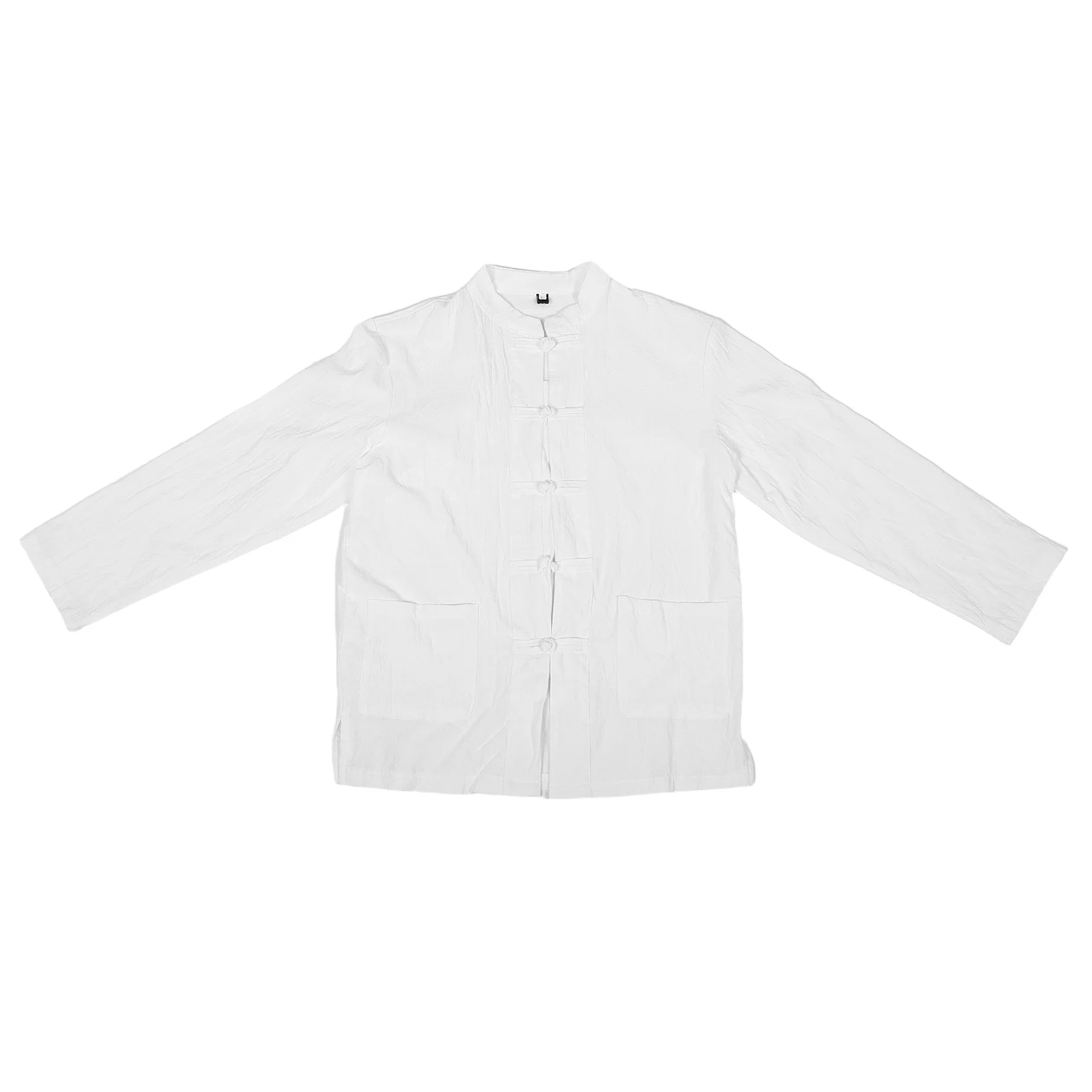 

Льняная мужская рубашка с длинным рукавом в китайском стиле, винтажная рубашка с лягушкой на пуговицах, традиционный топ кунг-фу, удобный азиатский наряд для повседневного использования и официального использования