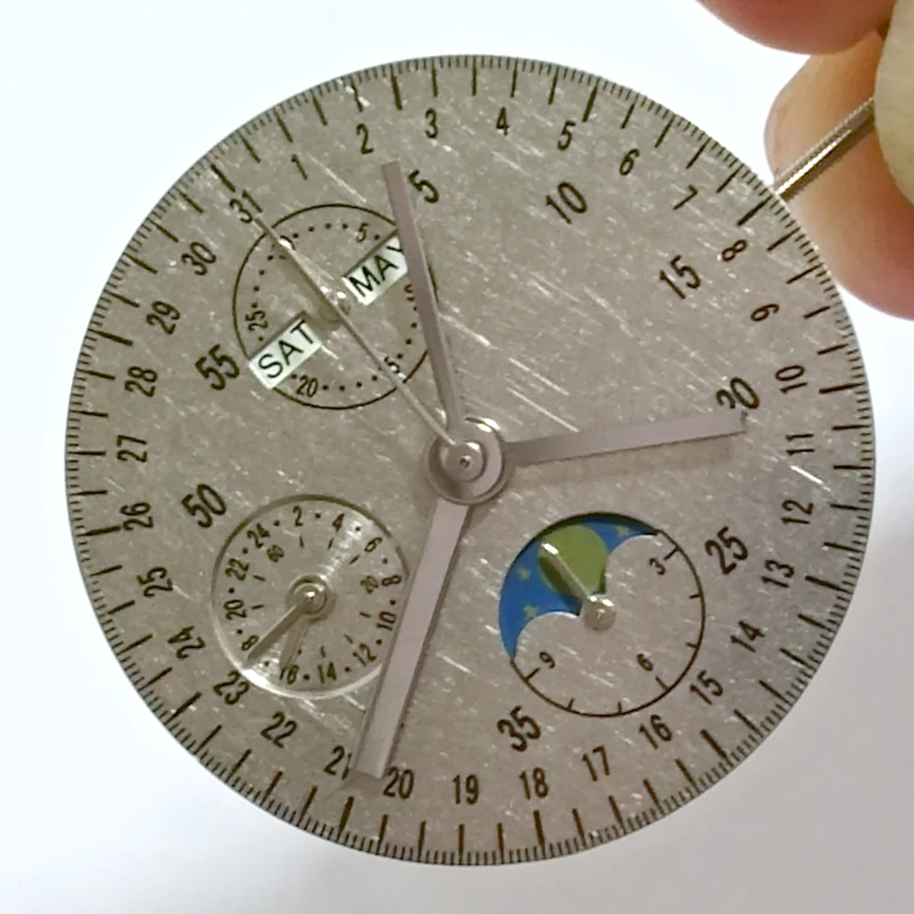 7751 watch 7750 movement mechanical watch calendar Two time zones GMT watch movement mechanical watch calendar Two time zones