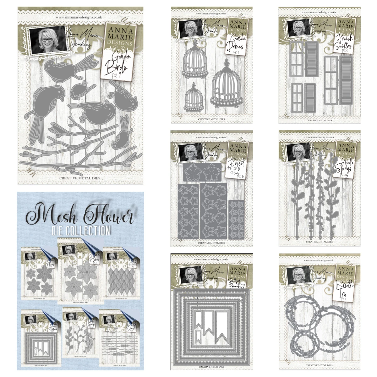 

Needle Sprigs Wreath Trio Garden Birds Metal Cutting Dies for DIY Scrapbook Card Envelope Calenda Photo Album Diary New 2026