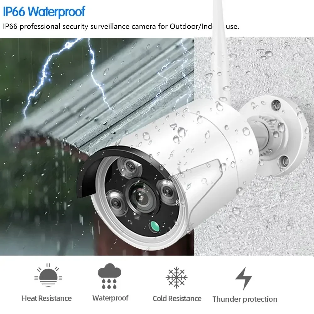 5MP Metal Wifi IP Camera Security Outdoor IP66 Waterproof Motion Dectection DC12V Night Vision Support Tuya Smart Life Home App