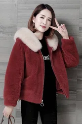 Imitation Fox Plush Jacket Female Short Outerwear Clothing Winter Coat 2021 Winter Women Fashion Casual Jackets Faux Fur Coats