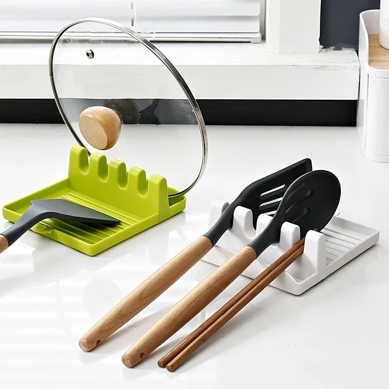 2Pcs Spatula Floor Rack, Kitchen Storage Rack, Household Spoon, Spatula and Pot Lid Multi-Function Rack Without Punching