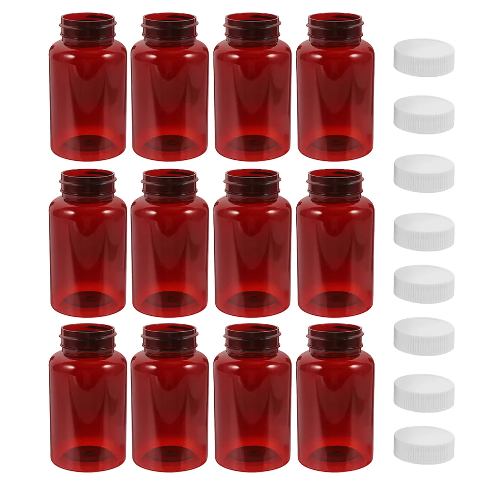 

16 Pcs Pill Storage Jar Pills Medicine Container Empty Bottles Plastic The Pet with Caps