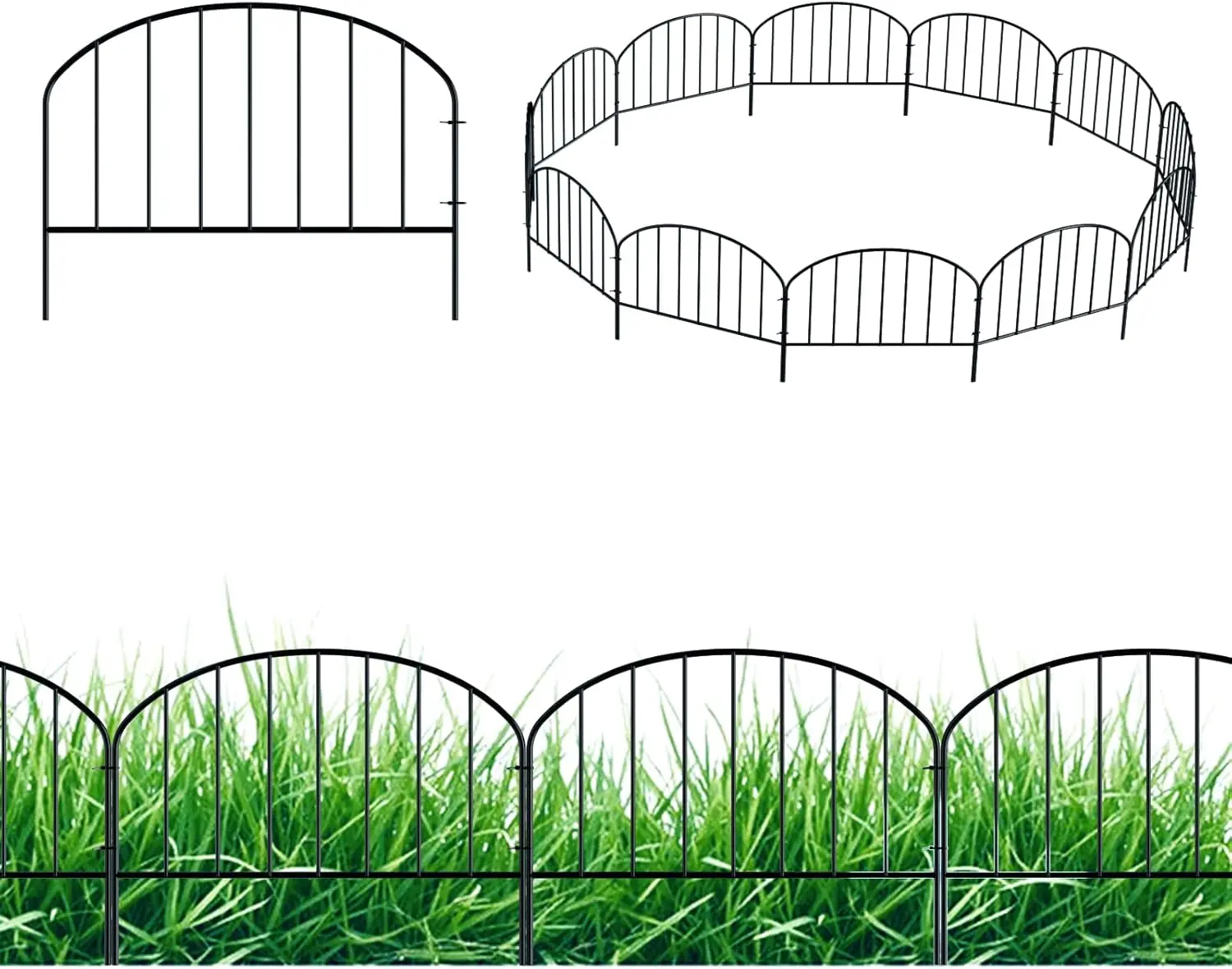 35 piece decorative garden fence panel without excavation fence, animal barrier board