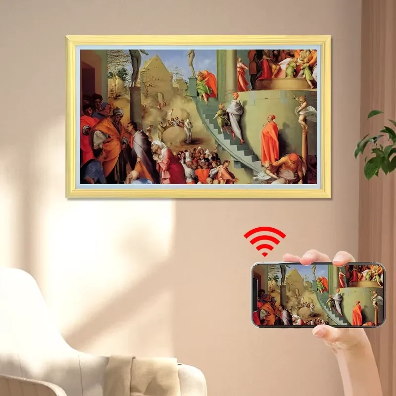 32 Inch 4K High Resolution Digital Photo Frame with Touch Screen Video Playback Clock WiFi-an Advanced Electronic Photo Album
