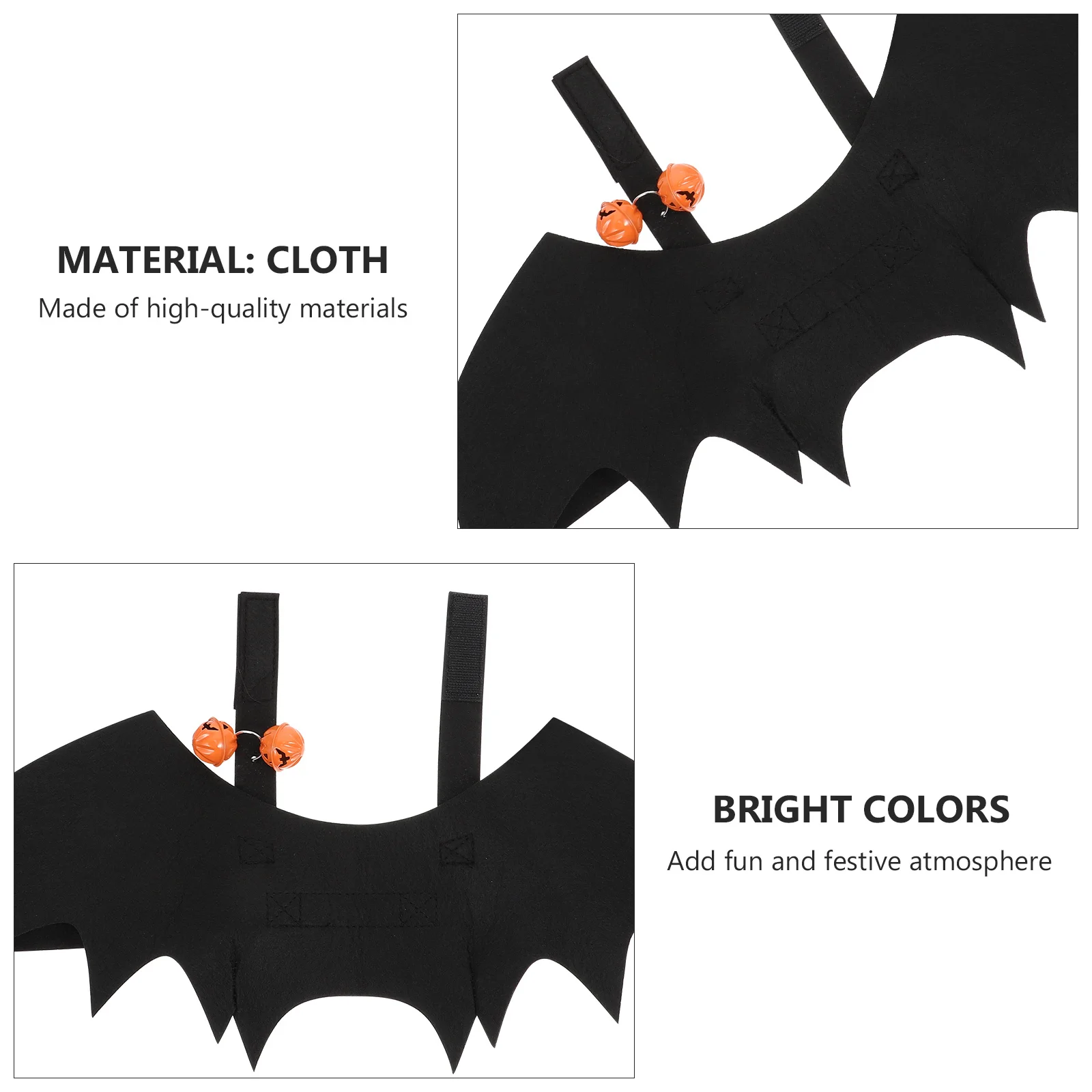1Pcs Cat Dog Bat Wings Pet Costume Lightweight Adjustable Comfortable Halloween Cosplay Small Dogs Harness Pet Apparel