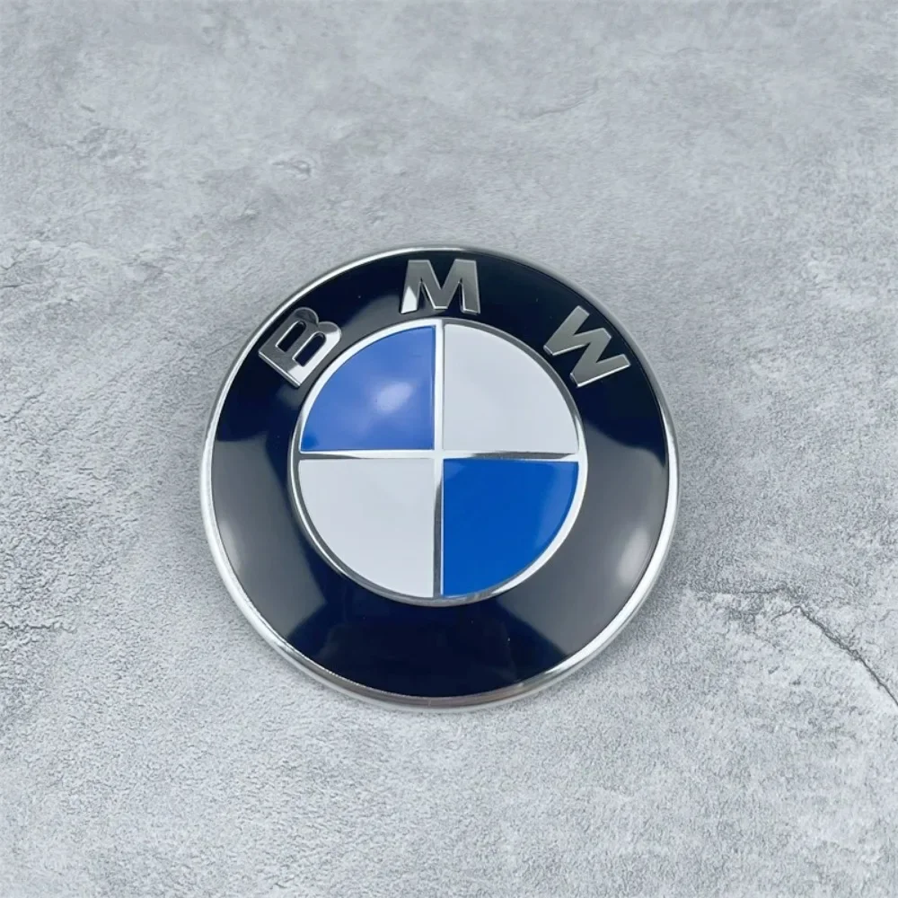 Emblema de capó delantero para BMW Race Track, insignia trasera, logotipo blanco y negro, 82mm, 74mm