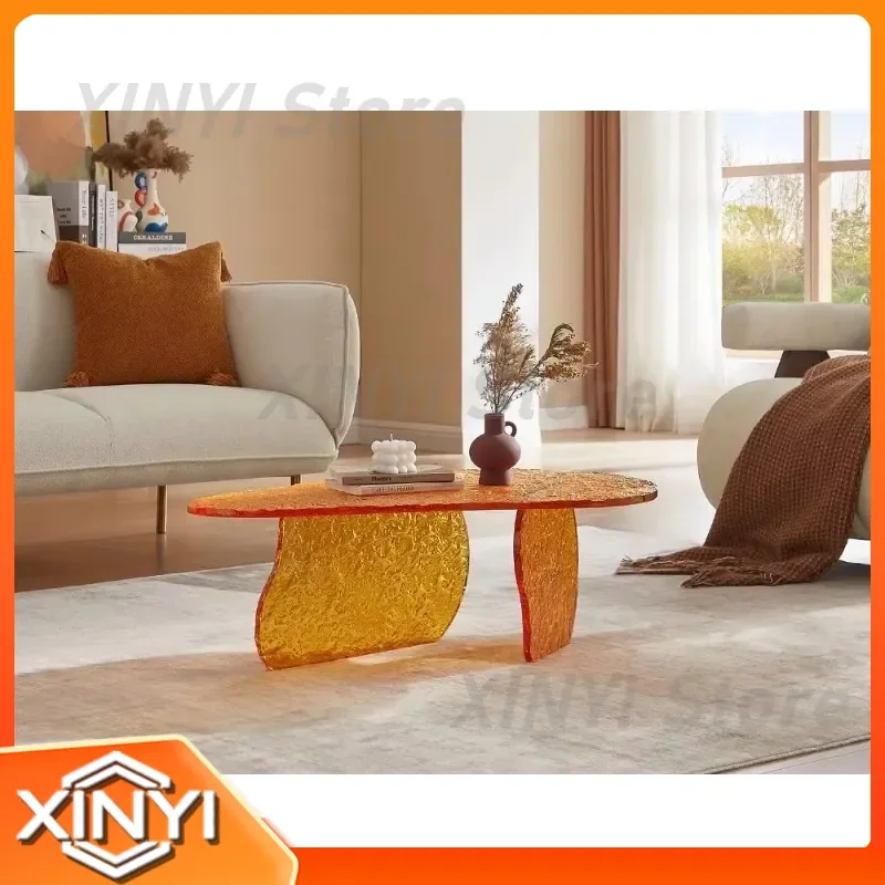 Fashion Irregular Design Environmentally Friendly Glass Coffee Table for Living Room Center Table Modern Furniture for Home
