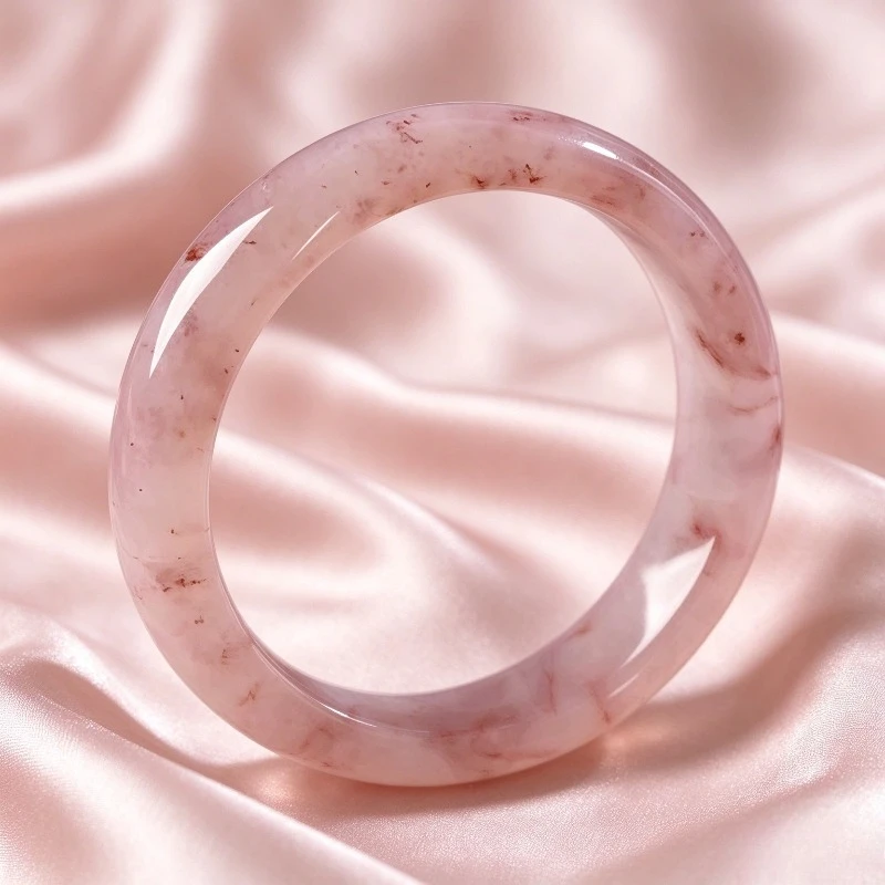 Personalized Trend Pink Jade Bracelet, Elegant and Generous Daily Bracelet