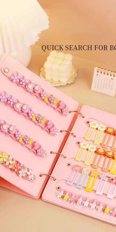 

Hair Bows Organizer Book Large Capacity Headband Holder Hair Clip Storage Space Saving Accessory For Girl Room