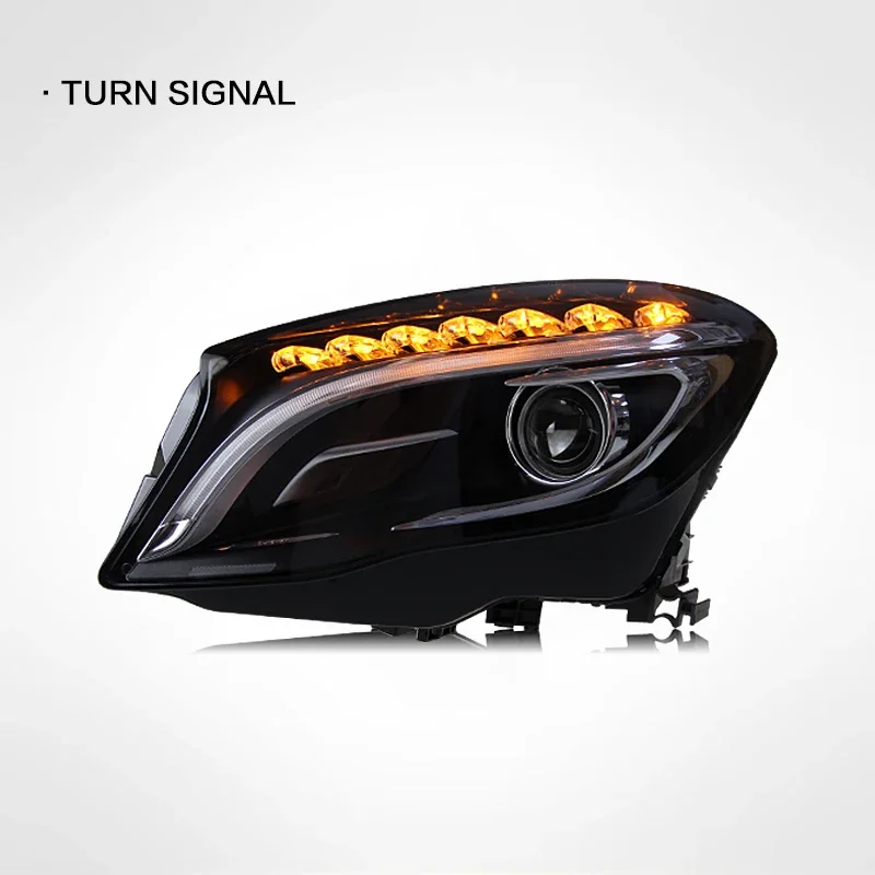Sewiyolin سيارة DRL LED مجموعة مصابيح أمامية لبنز GLA 200 260 220 W156 2015-2019 الضباب DRL الفرامل بدوره مصباح إشارة التوصيل والتشغيل