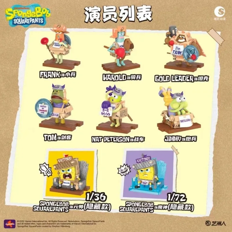 Anime Figure SpongeBob SquarePants Blind Box Toys Brave Stage 2 Series Model Doll Collection Ornament Gifts view 6