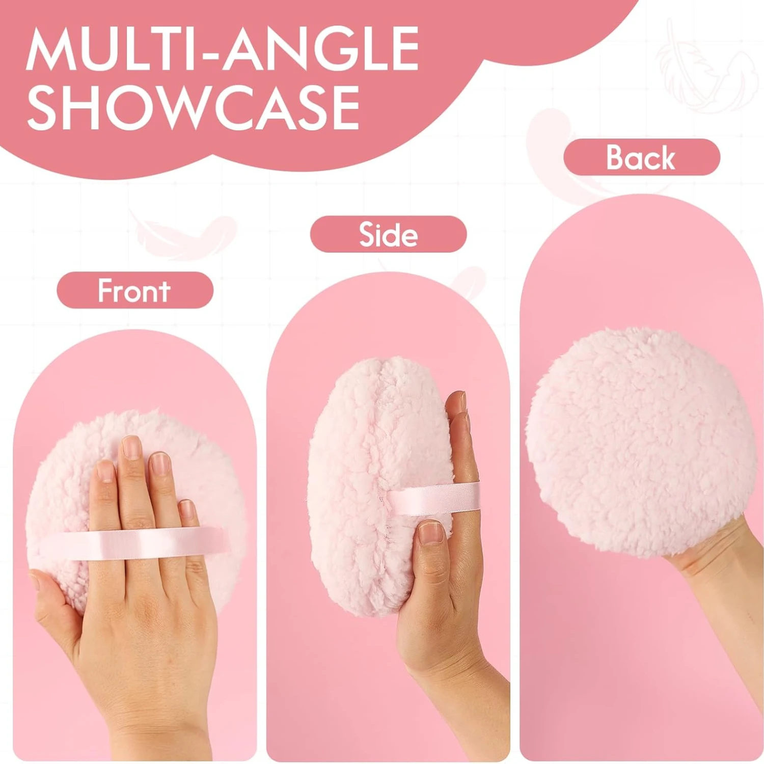 1pc Oversize Powder Puff, Ody Powder Applicator for Women, Reusable Face and Body Makeup Puff, Dust-Resistant Cosmetic Puff