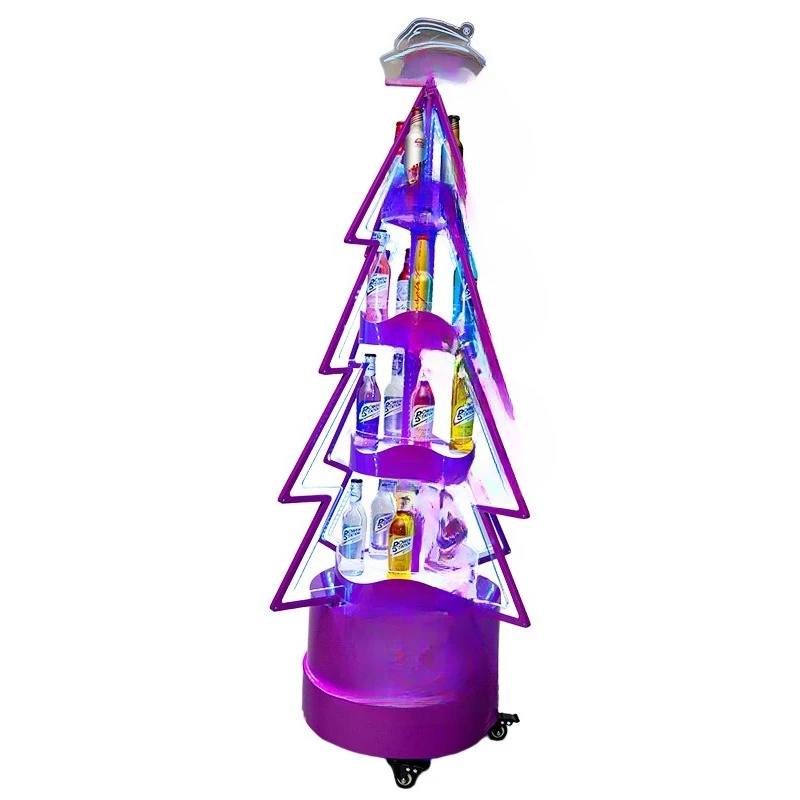 Display rack, movable floor-standing wine rack, illuminated cocktail and beer rack