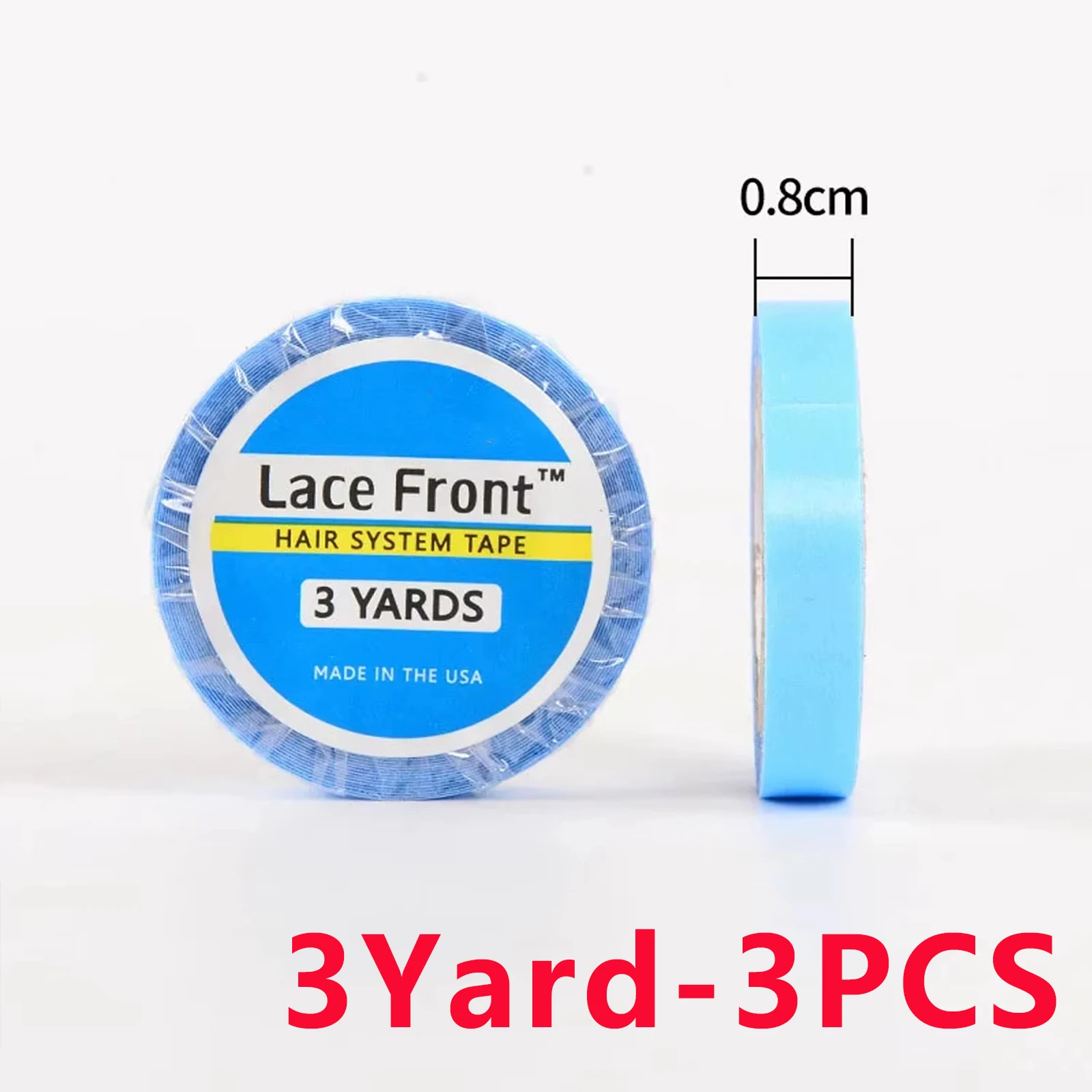 3yard 0.8cm Wig Tape Double Sided Wig Tape Double Sided Transparent, Lace Front Wig Support Tape Waterproof Strong Adhesive