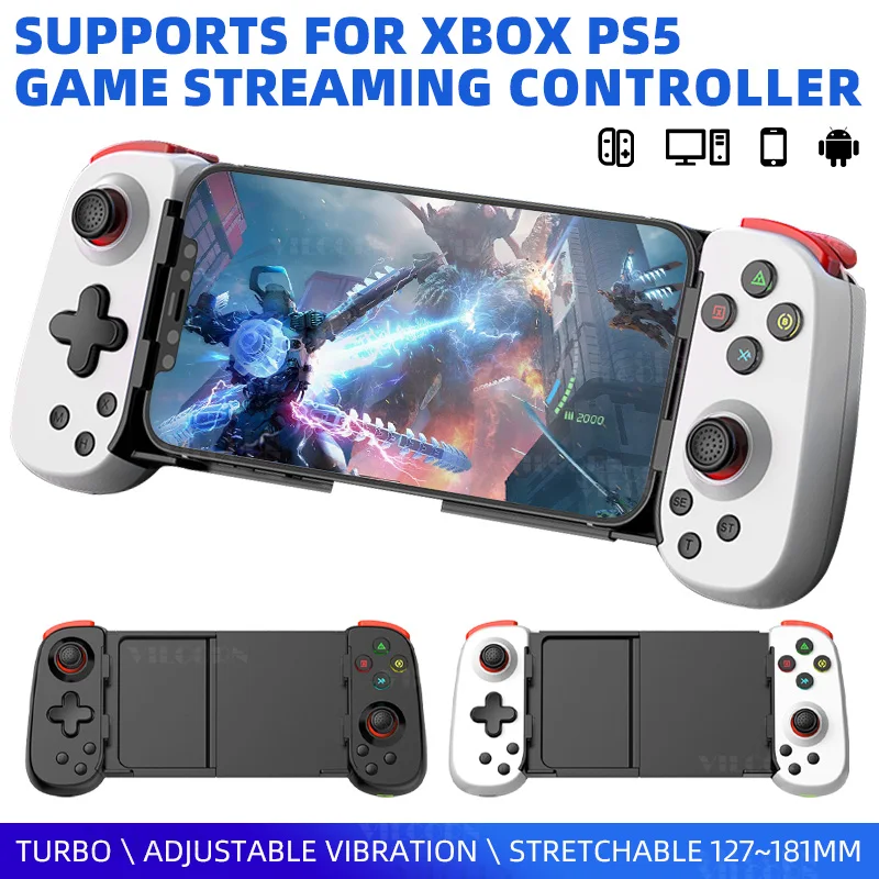 D6DP Wireless Gamepad 3D Joystick For Android/Ios/Switch/PC BT Extendable Gaming Controller supports XBOX PS4 PS5 Streaming