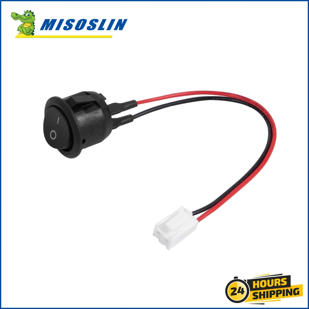 ON/Off Round Switch 12V ON Off Mini Toggle Switch 20MM with Wire for VIVO Electric Scooter Controller Switch Charger Port Parts