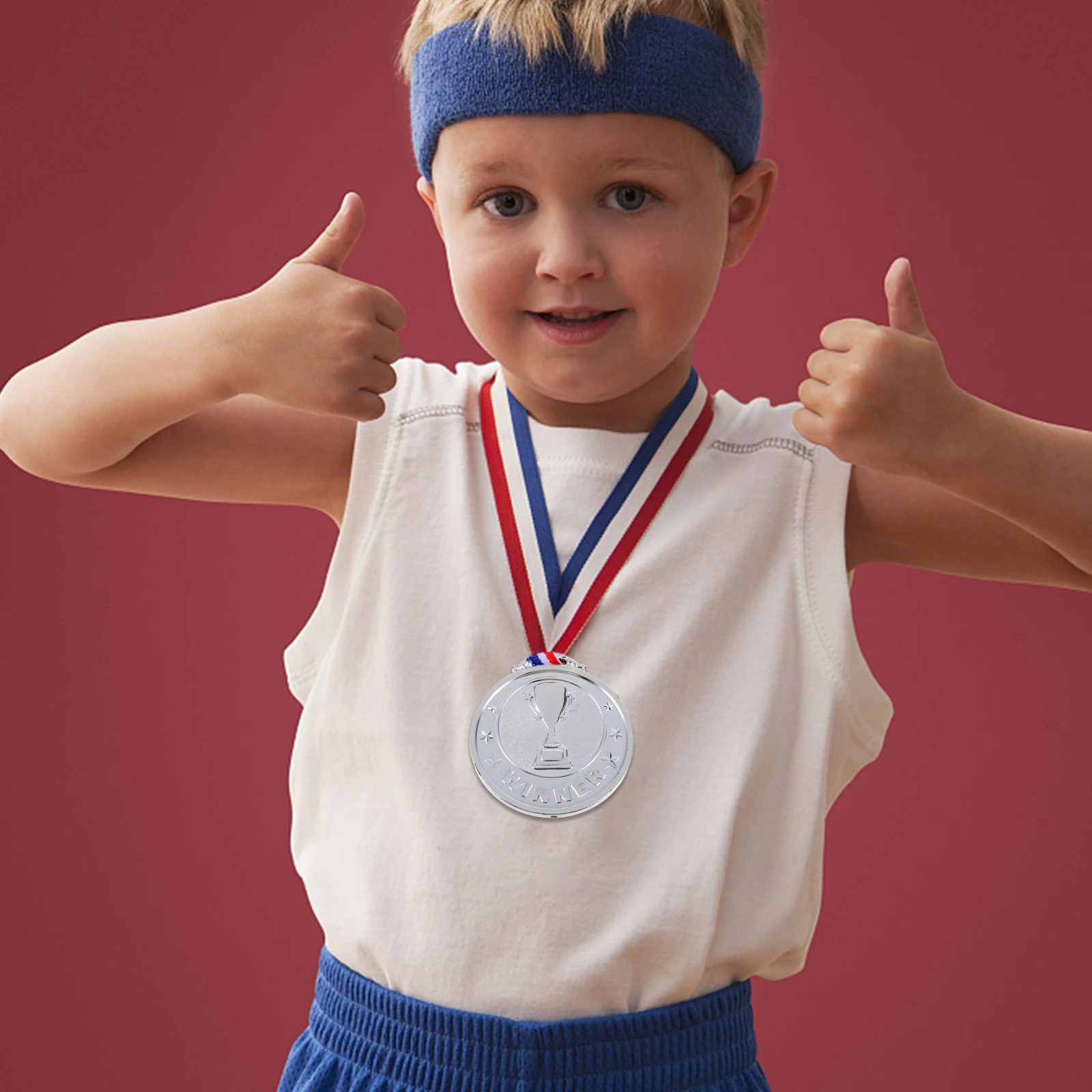 

6pcs Premium Plastic Awards Medals Kids Sports Party Favors Small Medals For Competitions School Events Basketball Prizes Kids