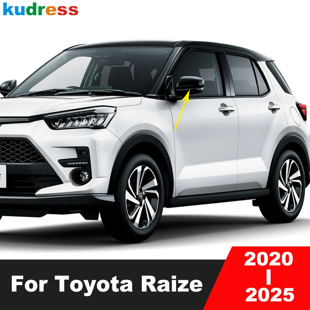 

Накладка на зеркало заднего вида для Toyota Raize 2020 2021 2022 2023 2024 2025 хромированная накладка на боковые зеркала автомобиля, литьевая полоса, аксессуары