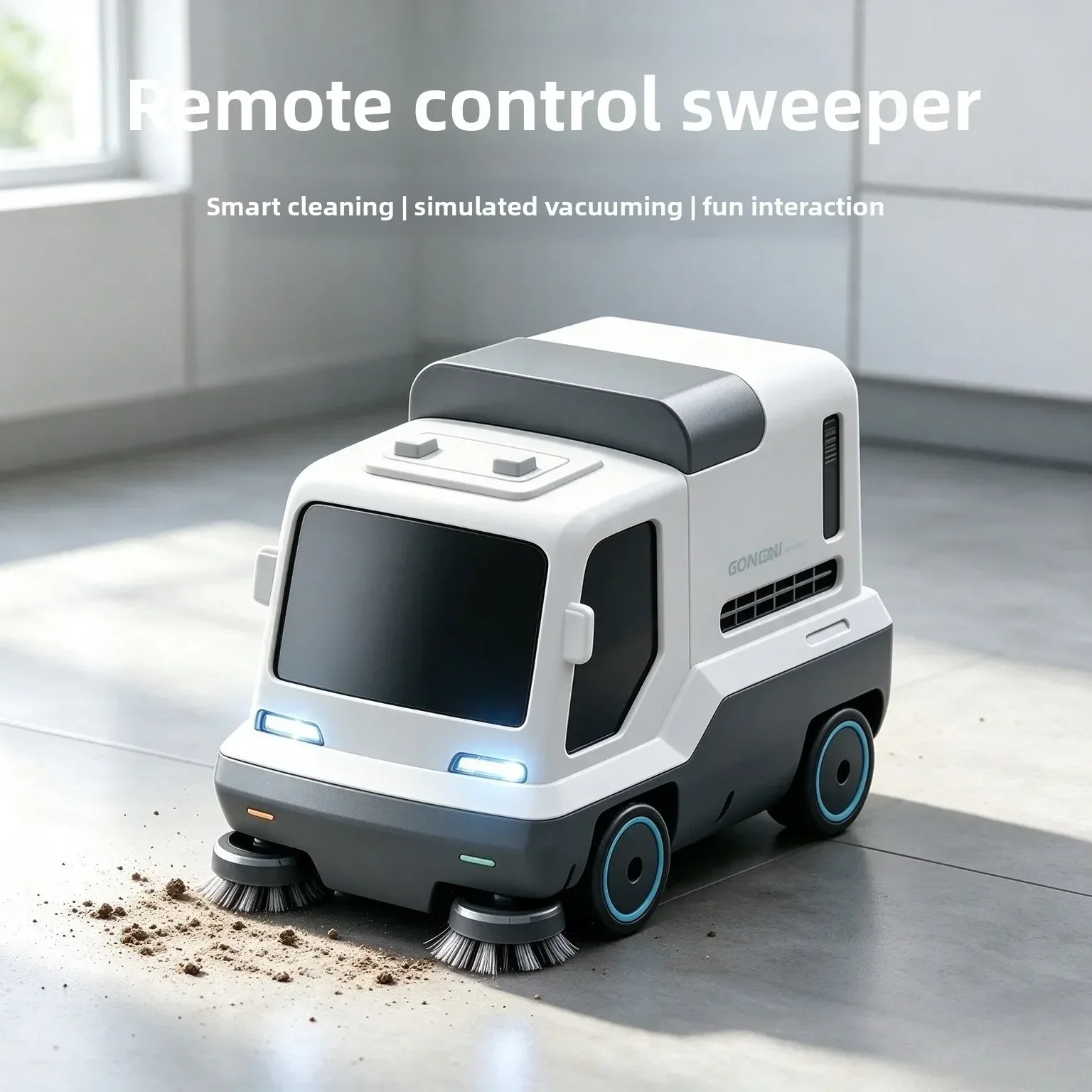 RC Remote Control Sweeper Car Mini Desktop Cleaning Toy Car New Kids Toy Vehicle for Table Dust Paper Scrap Cleaning Boys Gift