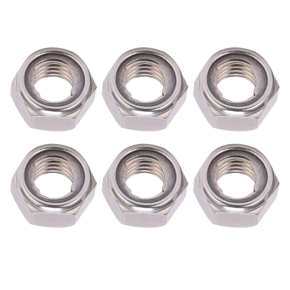 100pcs Versatile Durable Lock Nut Set Premium Practical Stainless Steel Nut Nylock Insert Nut For Screws