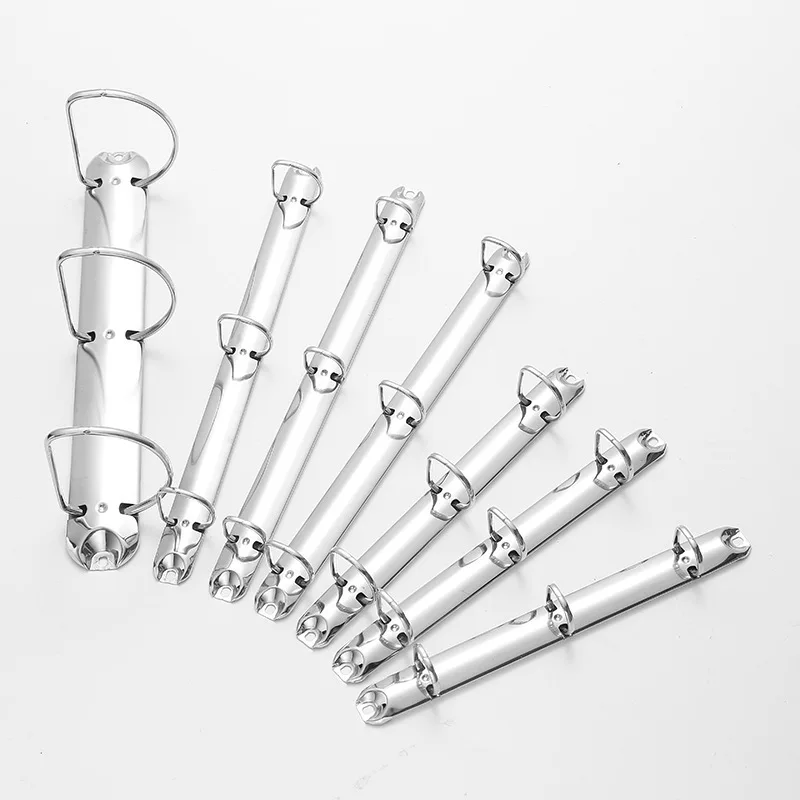 Reliure à anneaux en spirale en métal, clips de reliure à 3 anneaux pour agenda, carnet de notes, licence personnelle, 210cm, 16-25mm, 3 pièces